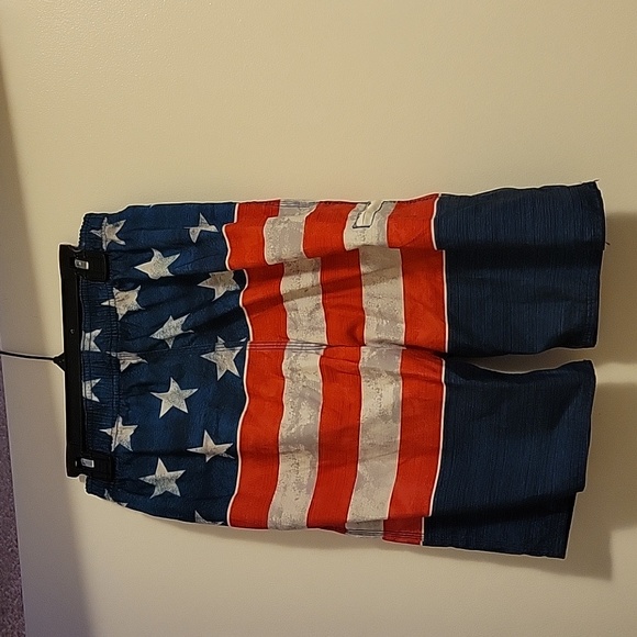 NWT: Burnside Boys USA Patriotic Swim Board Shorts - Picture 4 of 9